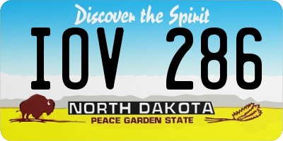 ND license plate IOV286