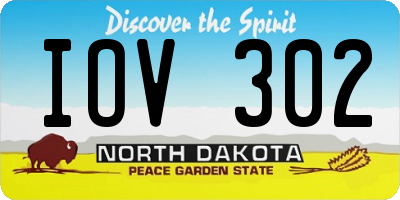 ND license plate IOV302