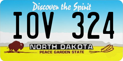 ND license plate IOV324