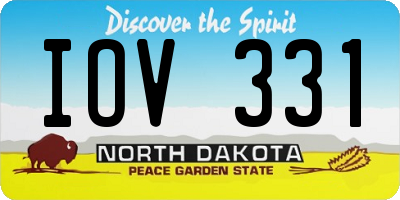 ND license plate IOV331