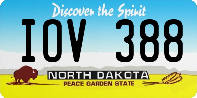 ND license plate IOV388