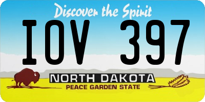ND license plate IOV397