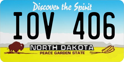 ND license plate IOV406