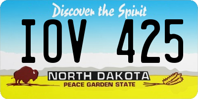 ND license plate IOV425