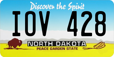 ND license plate IOV428