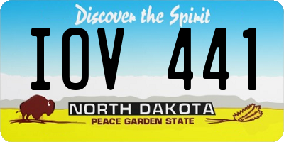 ND license plate IOV441