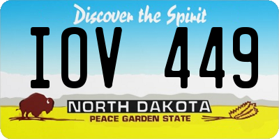 ND license plate IOV449