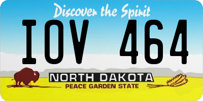 ND license plate IOV464