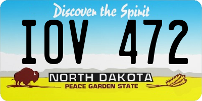 ND license plate IOV472