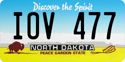 ND license plate IOV477