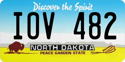 ND license plate IOV482