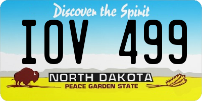 ND license plate IOV499
