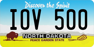 ND license plate IOV500