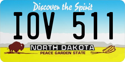 ND license plate IOV511