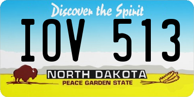 ND license plate IOV513