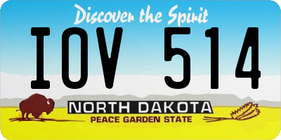 ND license plate IOV514