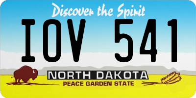 ND license plate IOV541