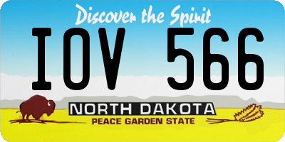 ND license plate IOV566