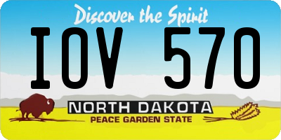 ND license plate IOV570