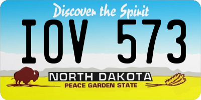 ND license plate IOV573