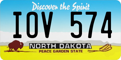 ND license plate IOV574