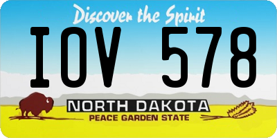 ND license plate IOV578