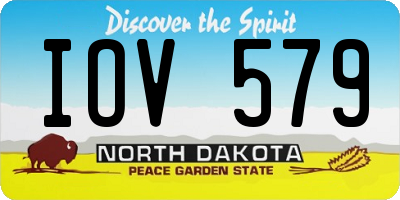 ND license plate IOV579