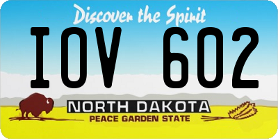 ND license plate IOV602
