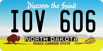 ND license plate IOV606