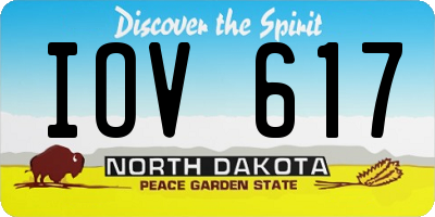 ND license plate IOV617