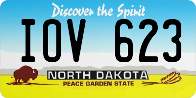 ND license plate IOV623
