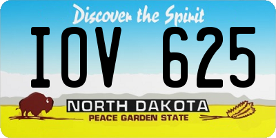 ND license plate IOV625
