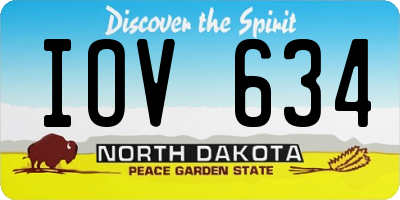 ND license plate IOV634