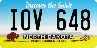 ND license plate IOV648