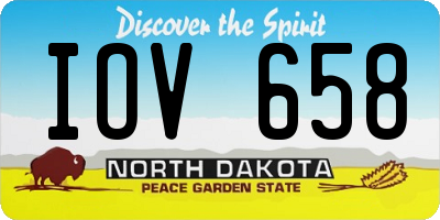 ND license plate IOV658