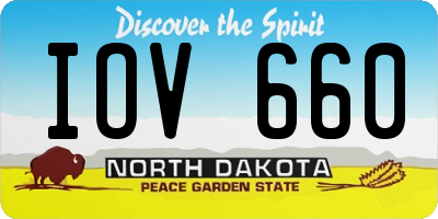 ND license plate IOV660