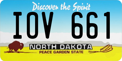 ND license plate IOV661