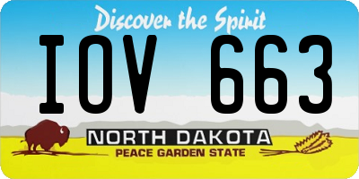ND license plate IOV663