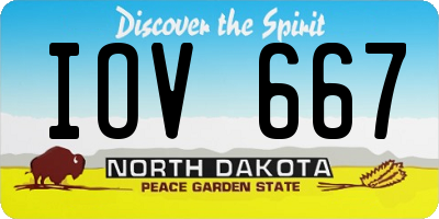 ND license plate IOV667