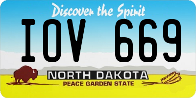 ND license plate IOV669