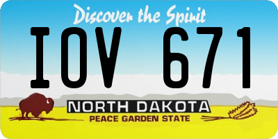 ND license plate IOV671