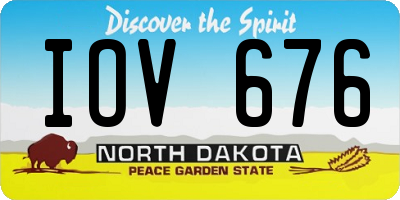 ND license plate IOV676
