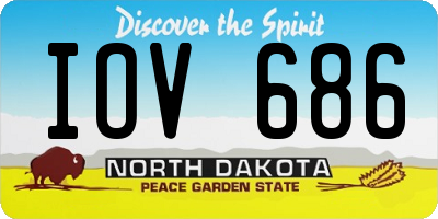 ND license plate IOV686