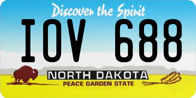 ND license plate IOV688