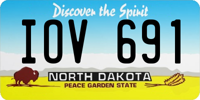 ND license plate IOV691
