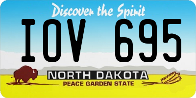 ND license plate IOV695