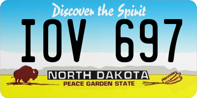 ND license plate IOV697