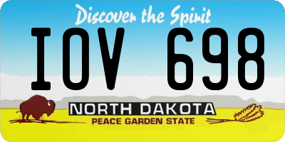ND license plate IOV698