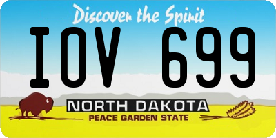ND license plate IOV699