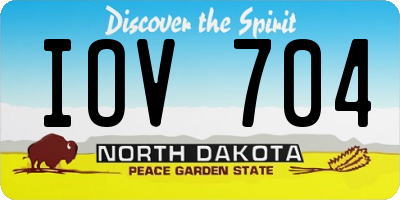 ND license plate IOV704